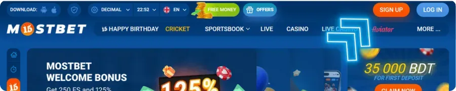 Mostbet register