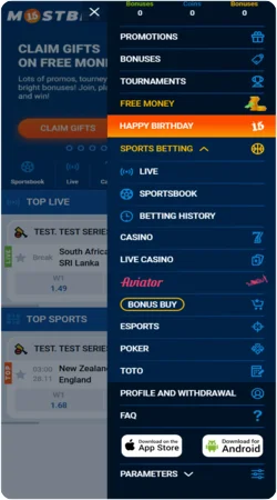 Mostbet download app